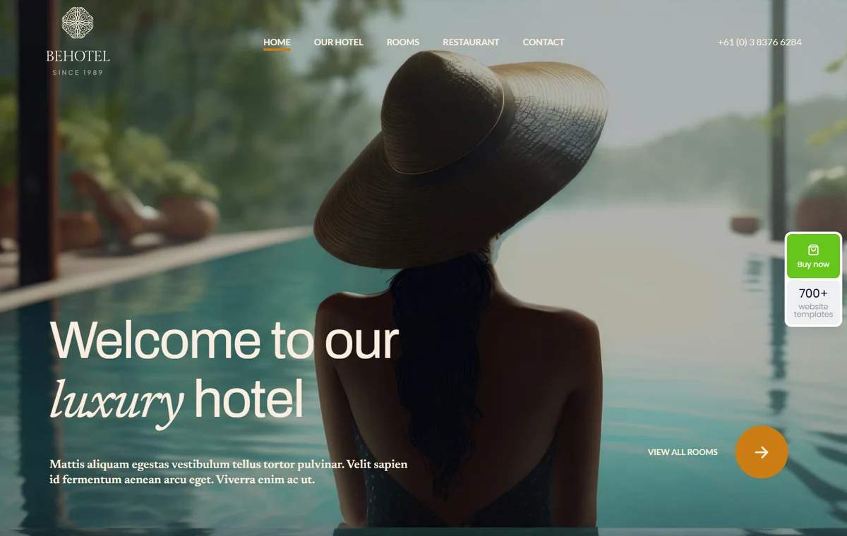 Butik Otel web tasarım demosu