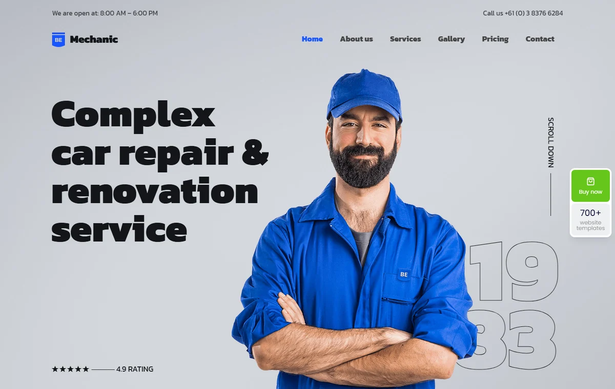 Oto Servis web tasarım demosu