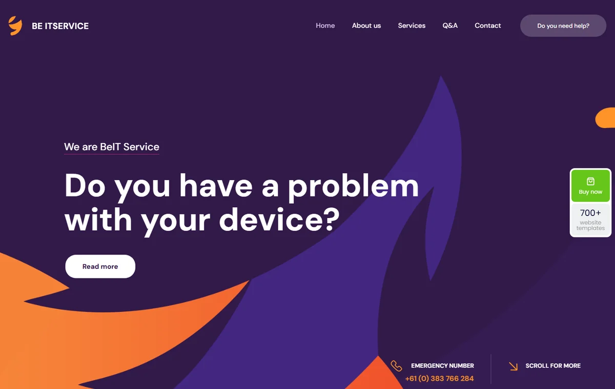 Bilişim & Teknik Servis web tasarım demosu