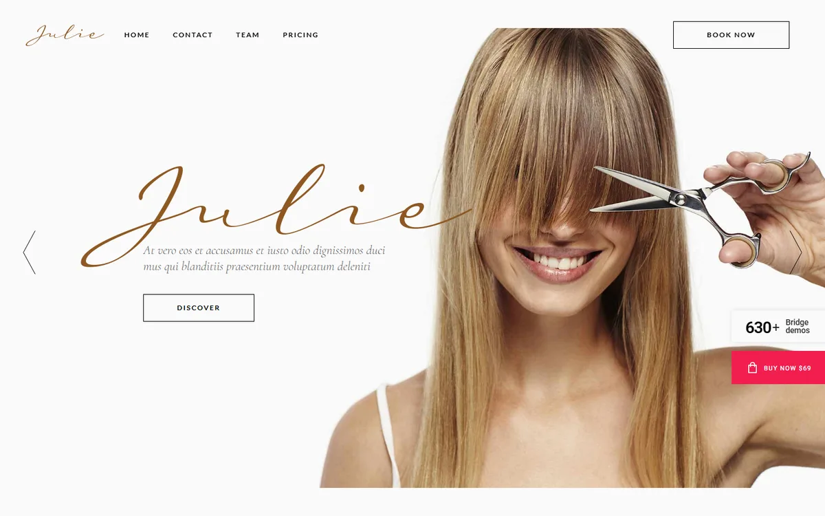 Hairdresser elementor web tasarım demosu