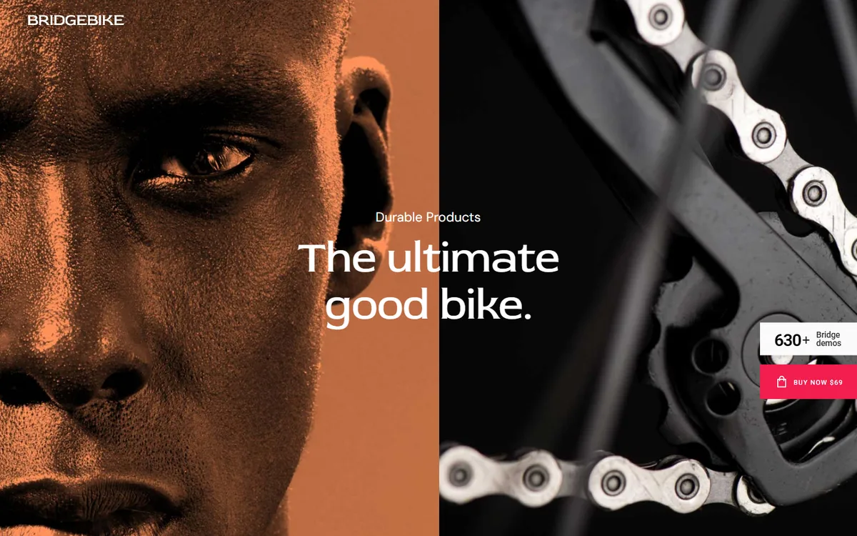 Bike Brand elementor web tasarım demosu