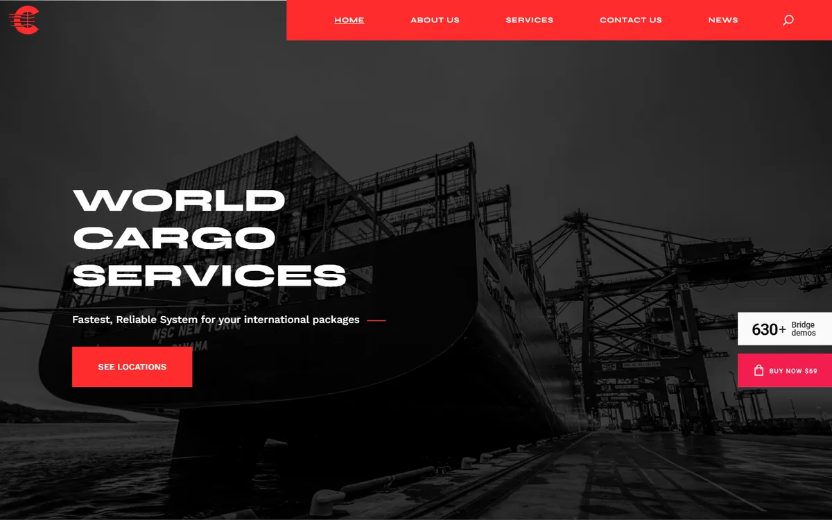 Transport Firm elementor web tasarım demosu