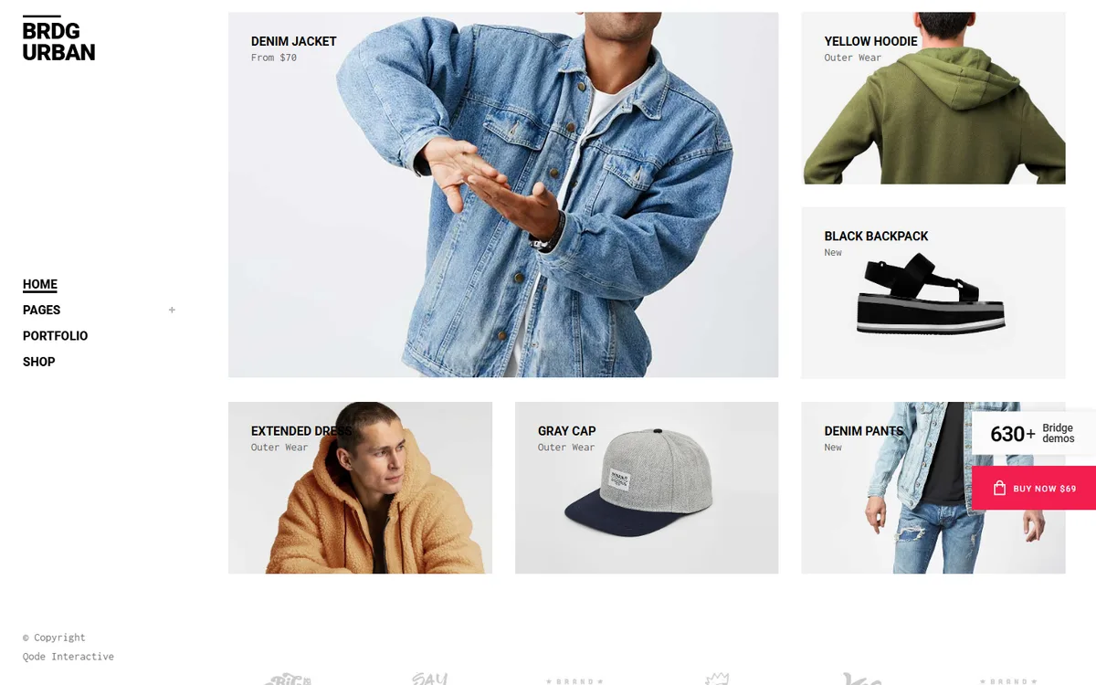 Urban Wear wpbakery web tasarım demosu
