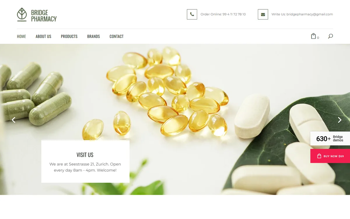 Pharmacy elementor web tasarım demosu