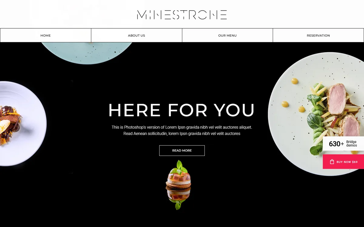 Fine Dining elementor web tasarım demosu