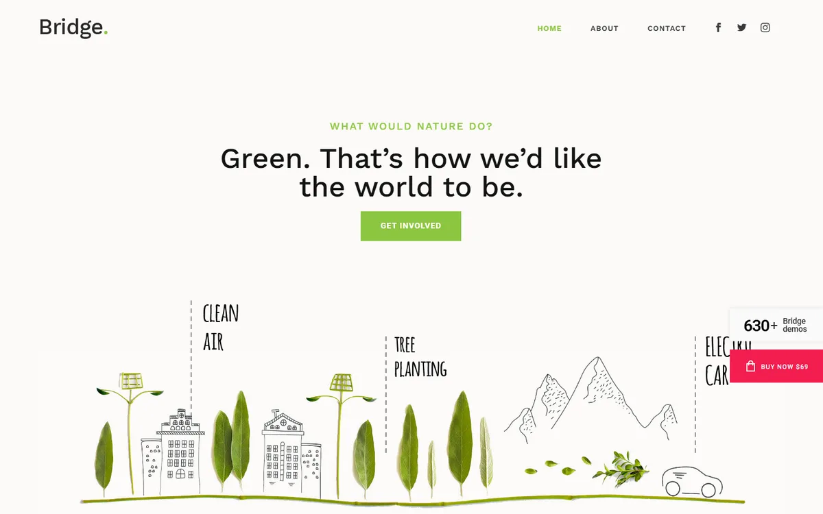 Environmental NGO elementor web tasarım demosu
