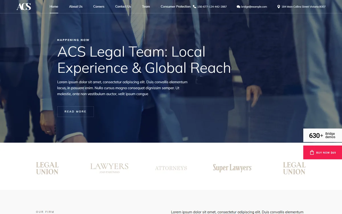 Law Practice elementor web tasarım demosu