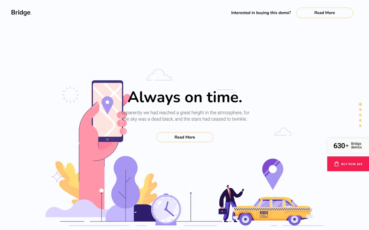 Ridesharing Şirket elementor web tasarım demosu