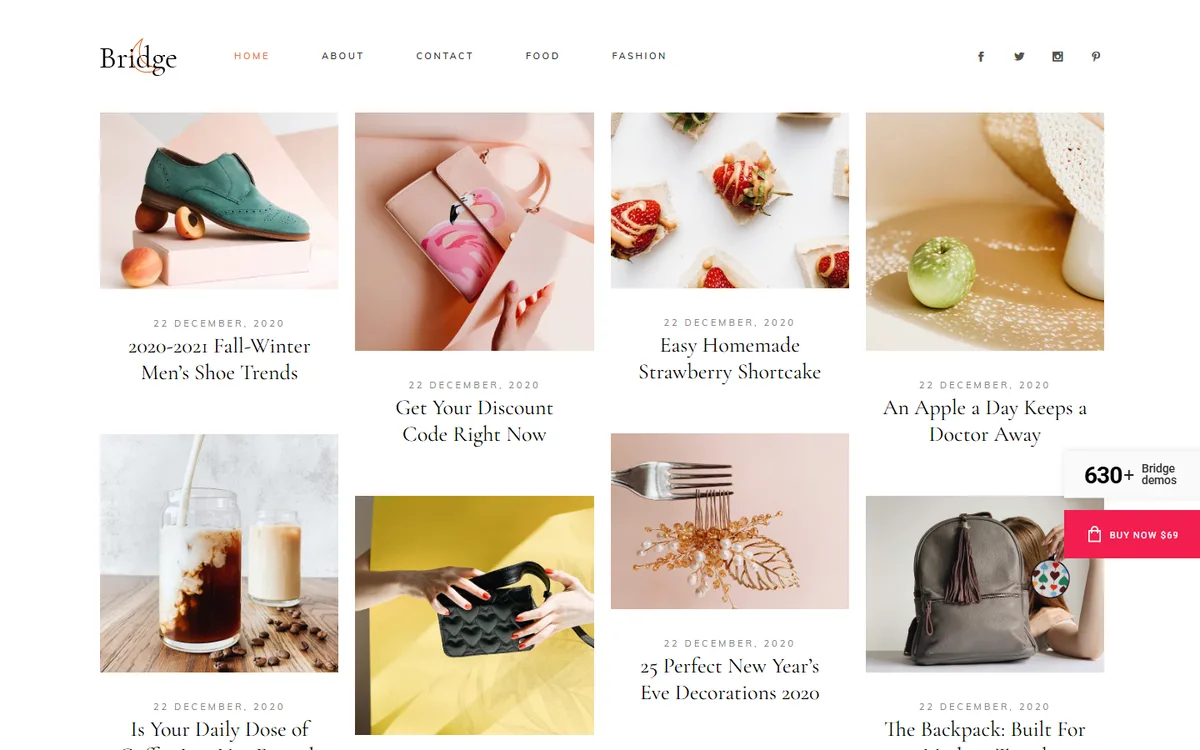 Moda & Lifestyle Blog elementor web tasarım demosu