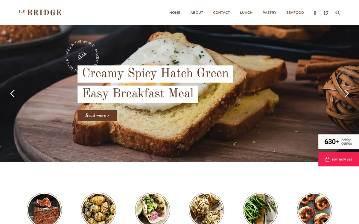 Cooking Blog elementor web tasarım demosu