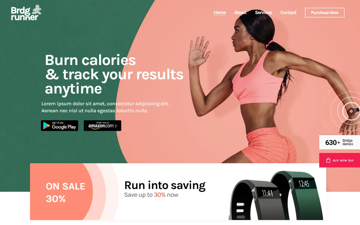 Fitness Tracker wpbakery web tasarım demosu