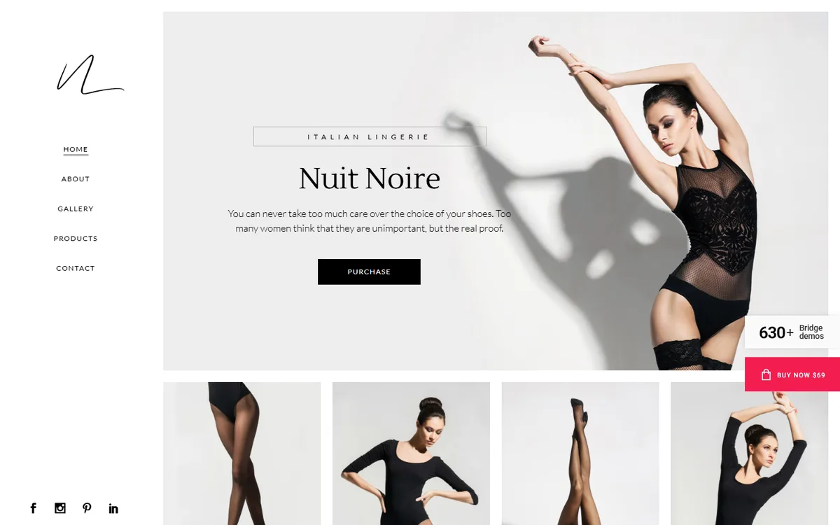 Lingerie Mağazası elementor web tasarım demosu