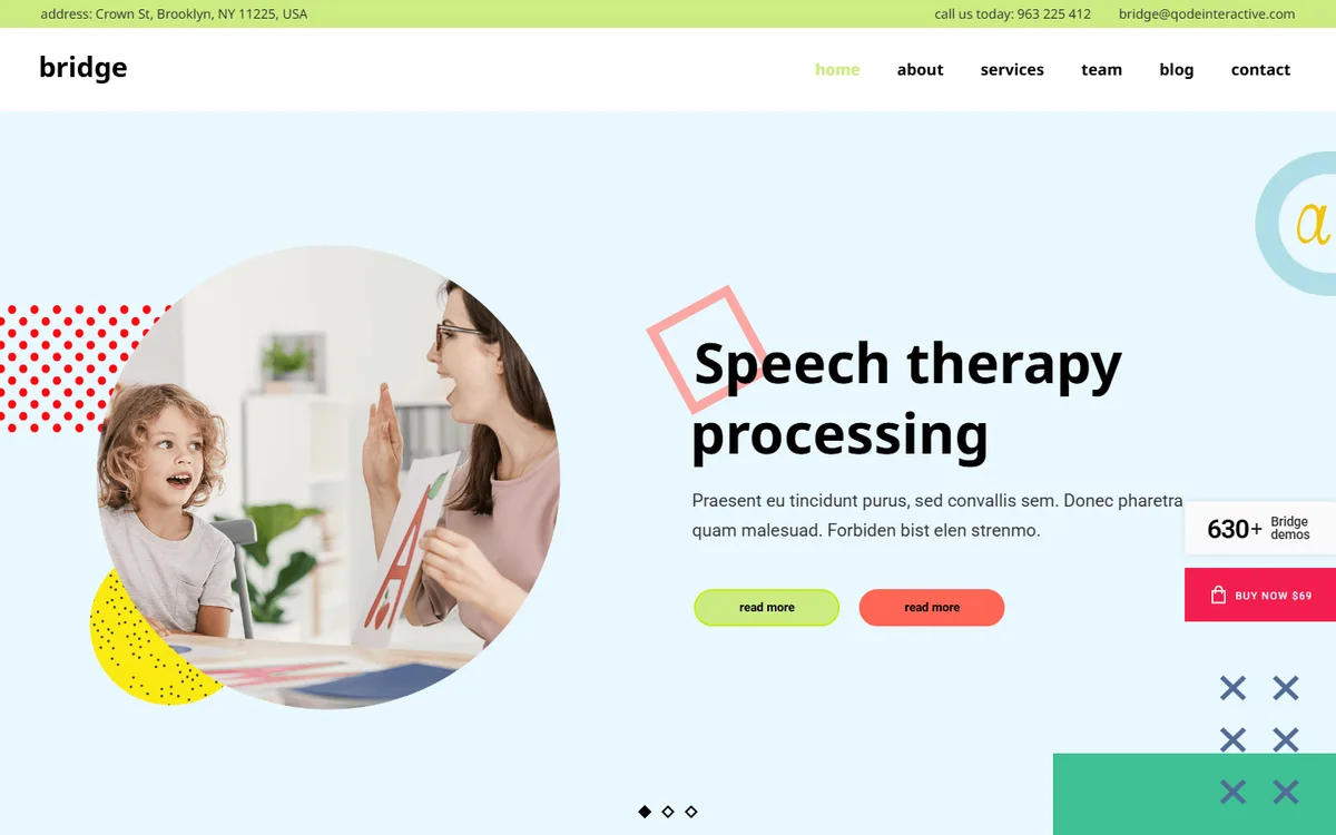 Speech Therapist elementor web tasarım demosu