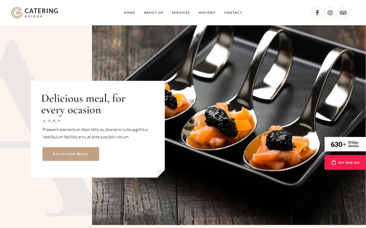 Catering wpbakery web tasarım demosu
