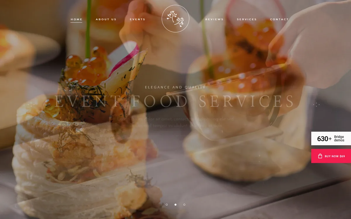 Catering Service elementor web tasarım demosu