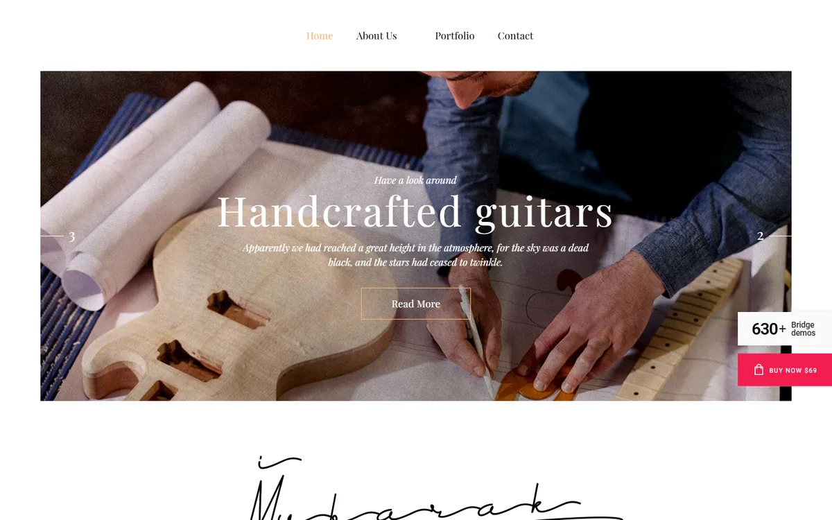 Guitar Making elementor web tasarım demosu