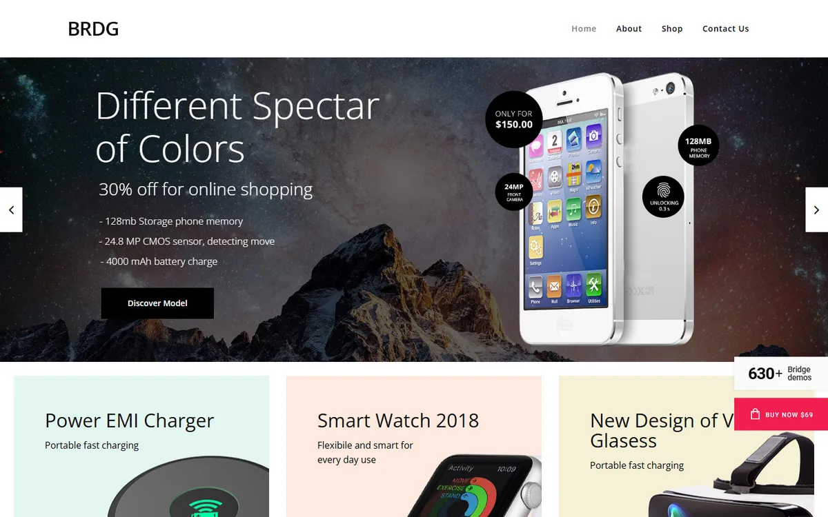 Smartphone Mağazası wpbakery web tasarım demosu
