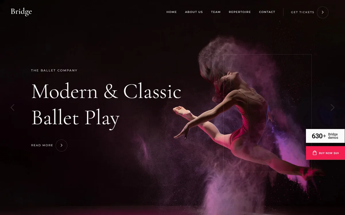 Ballet elementor web tasarım demosu