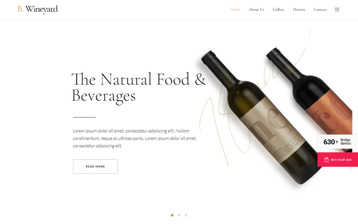 Vineyard wpbakery web tasarım demosu