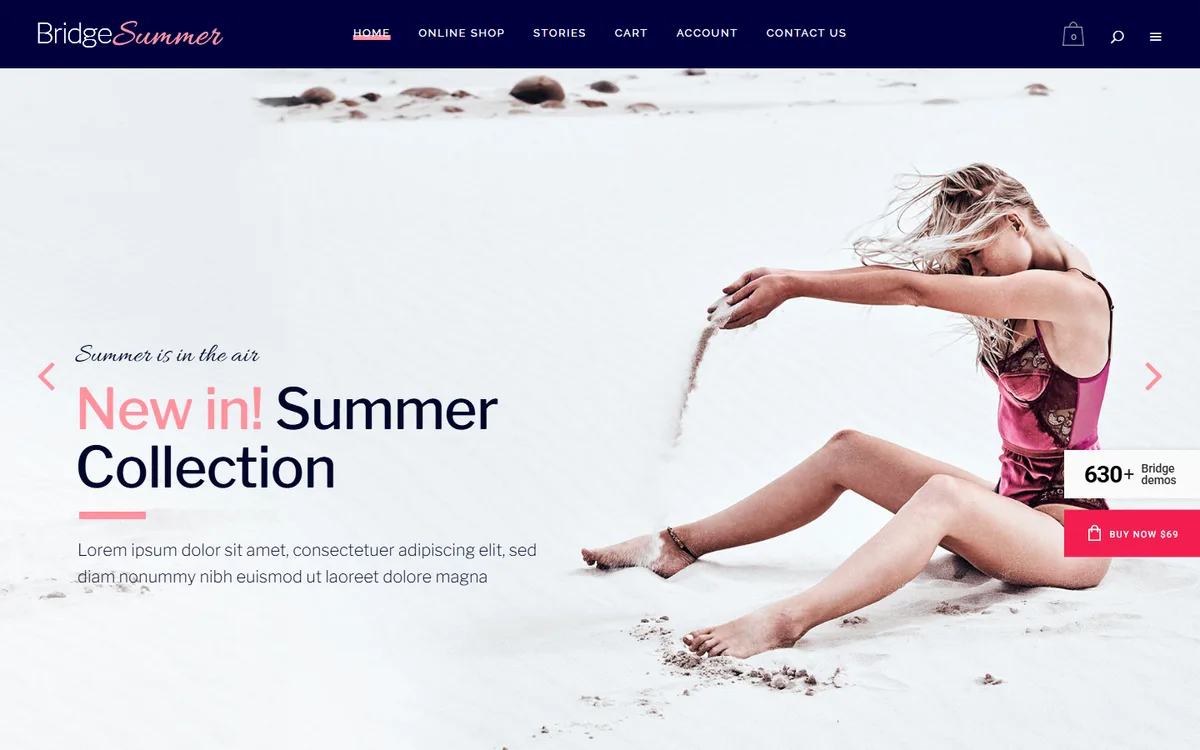 Beachwear Mağazası wpbakery web tasarım demosu
