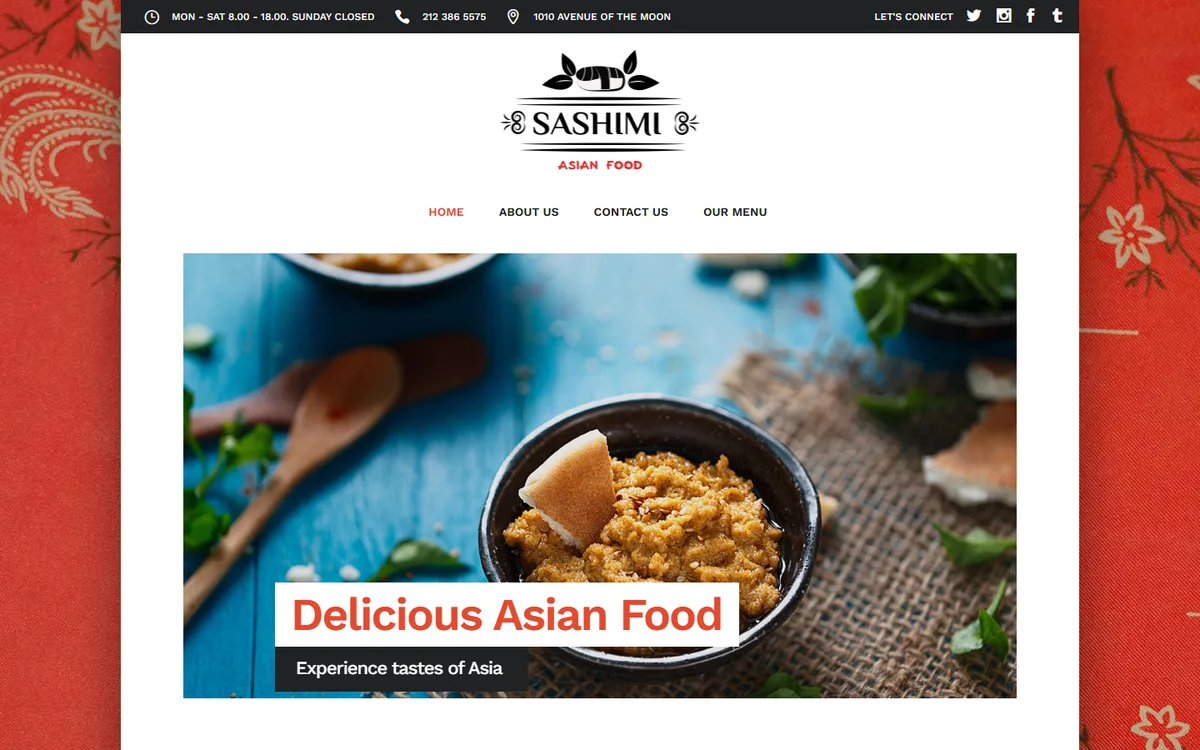 Asian Cuisine wpbakery web tasarım demosu