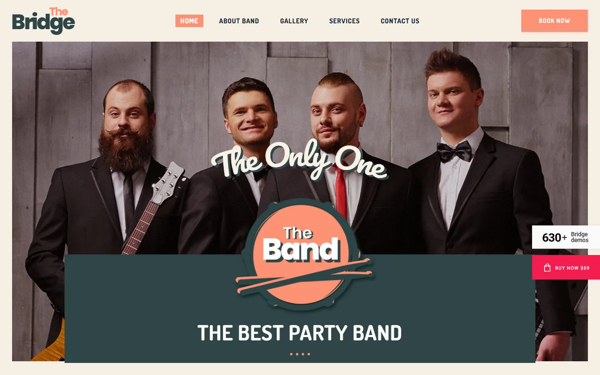 Müzik Band wpbakery web tasarım demosu