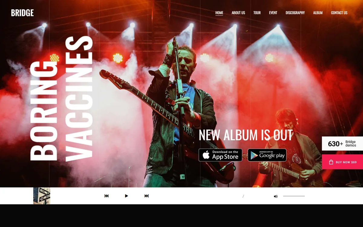 Alternative Band wpbakery web tasarım demosu