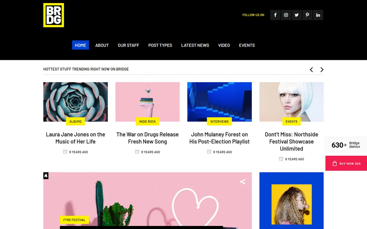 Pop Müzik Dergi wpbakery web tasarım demosu
