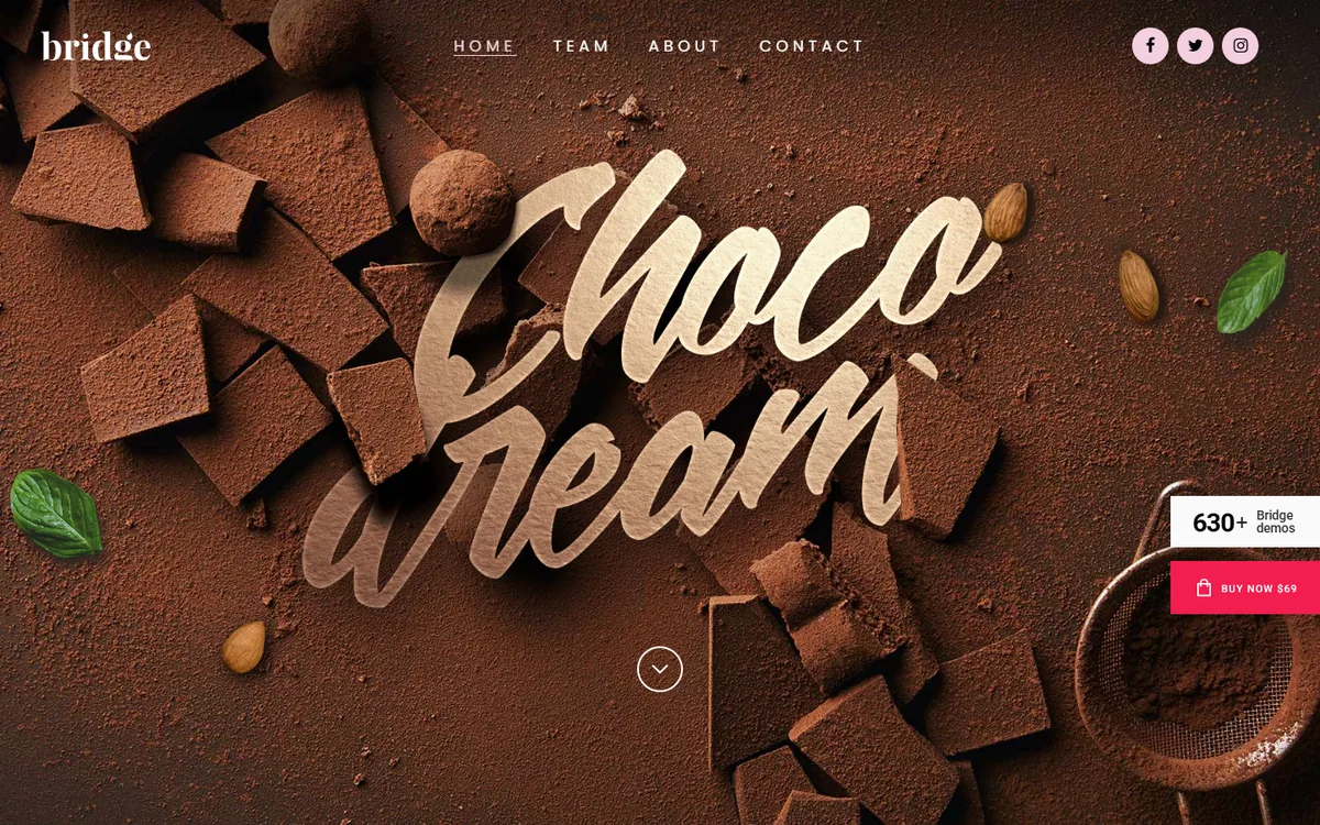 Chocolate wpbakery web tasarım demosu