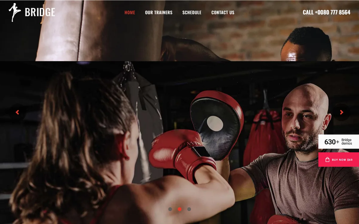 Boxing Spor Salonu wpbakery web tasarım demosu