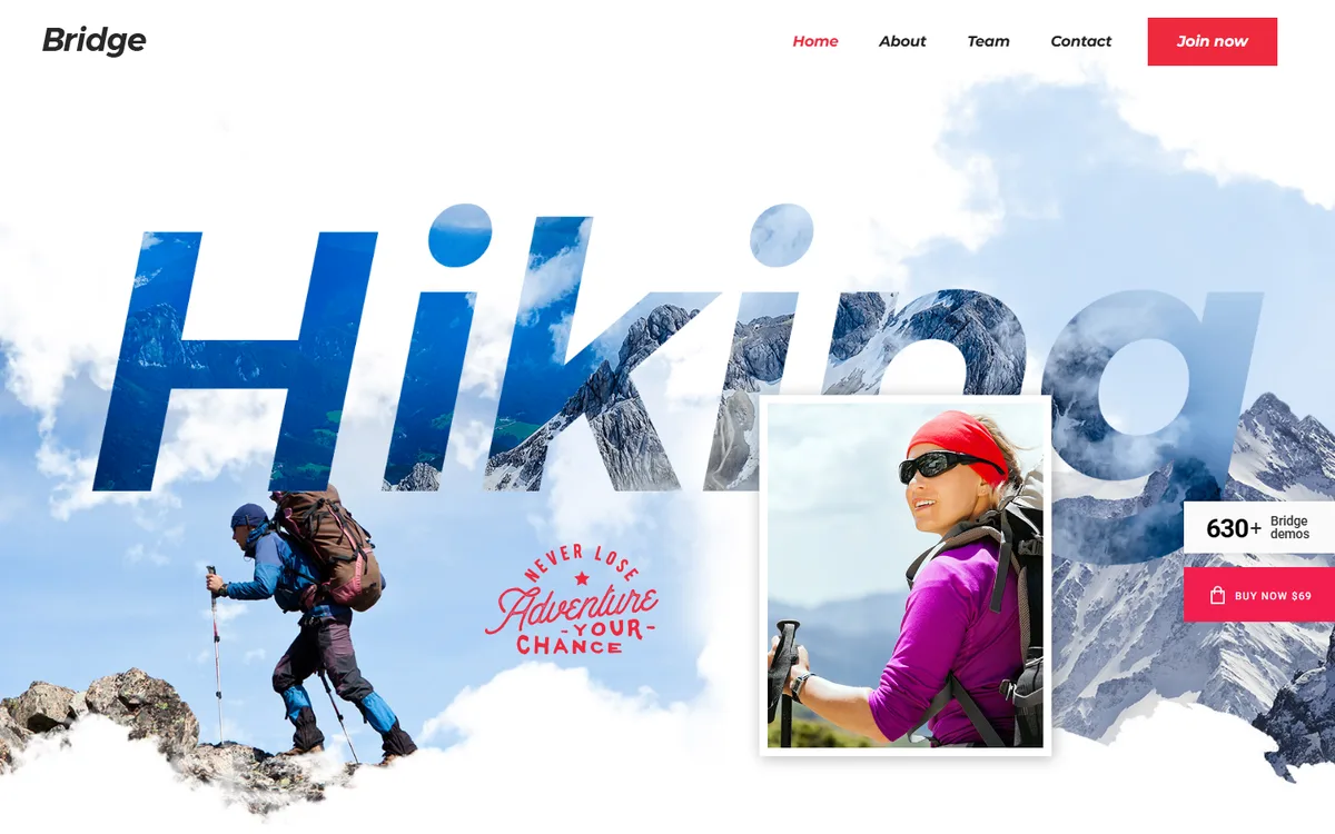 Mountain Climbing wpbakery web tasarım demosu