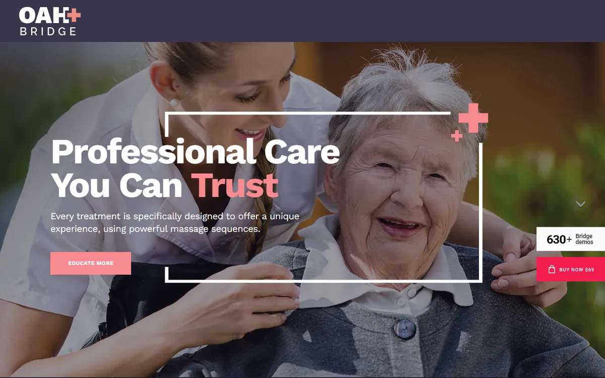 Nurse Home wpbakery web tasarım demosu