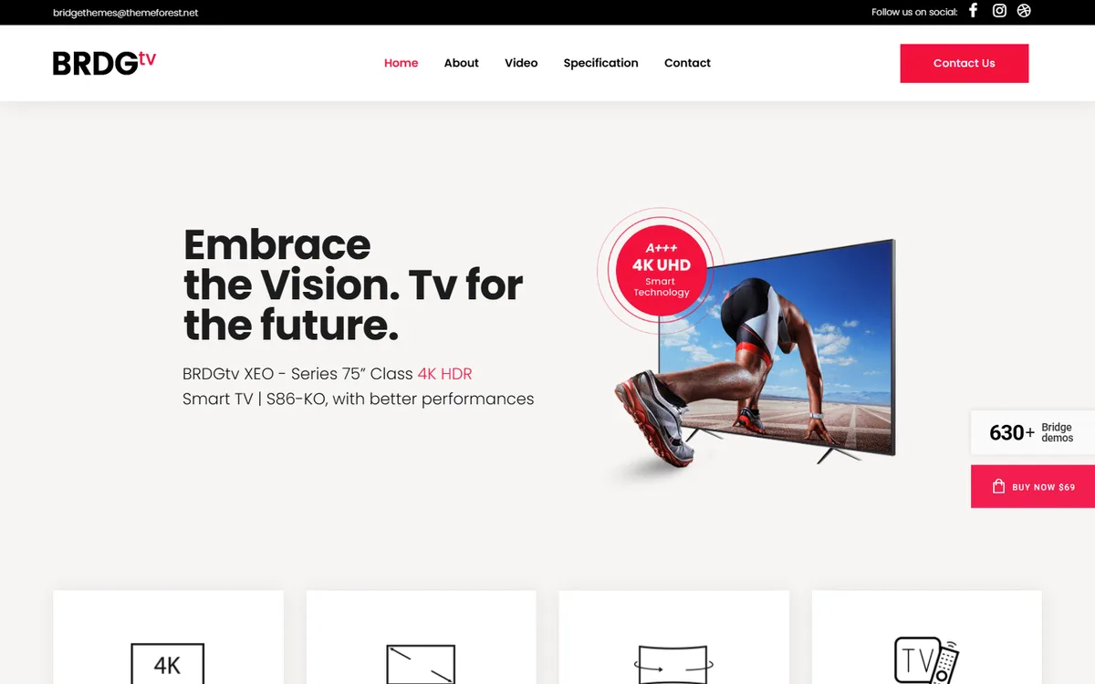 TV Set Showcase wpbakery web tasarım demosu