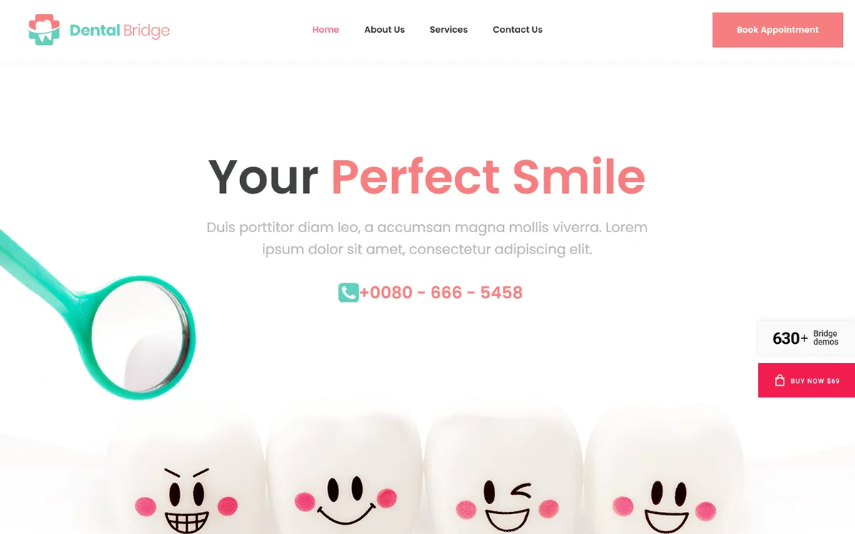 Dental Klinik wpbakery web tasarım demosu
