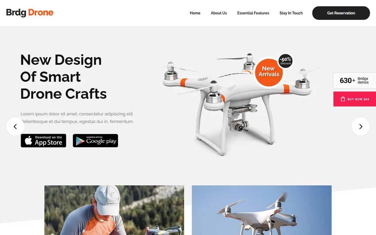 Drone Stüdyosu wpbakery web tasarım demosu