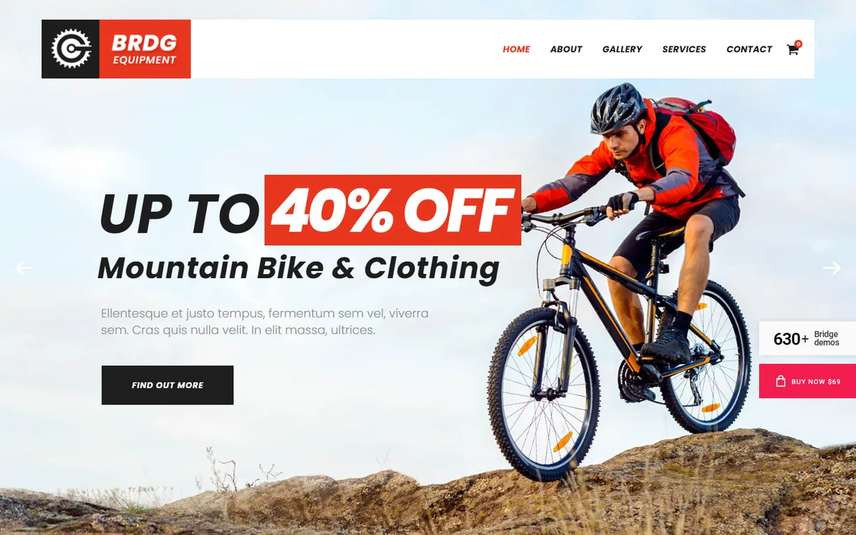 Bicycle Mağazası wpbakery web tasarım demosu