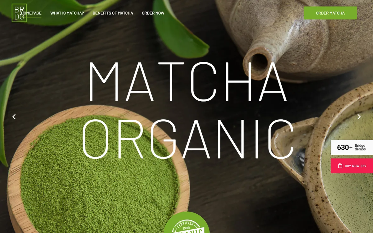 Matcha wpbakery web tasarım demosu