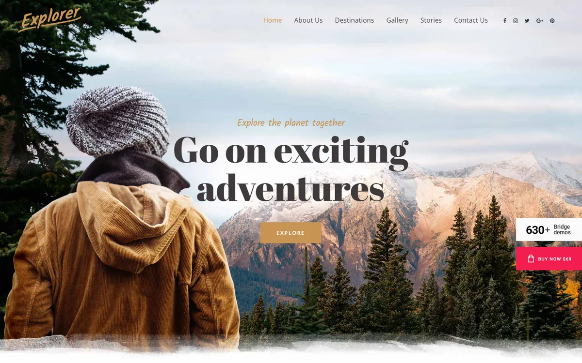 Explorer wpbakeryelementor web tasarım demosu