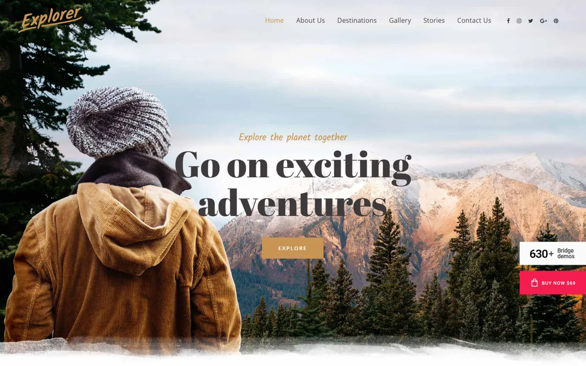 Explorer wpbakeryelementor web tasarım demosu