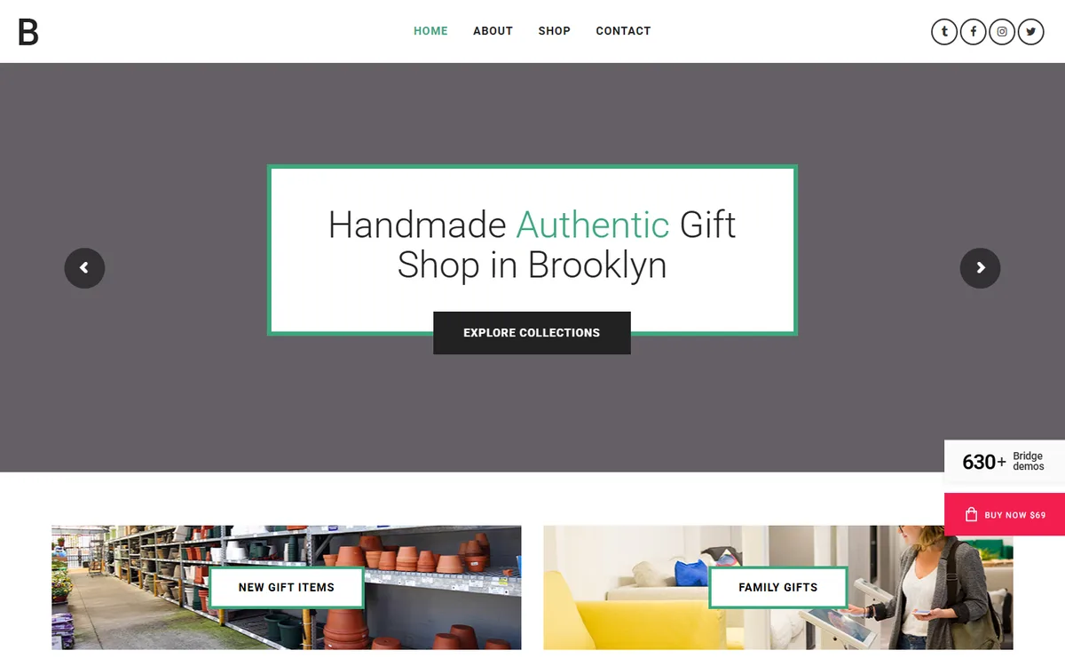 Gift Mağazası wpbakery web tasarım demosu