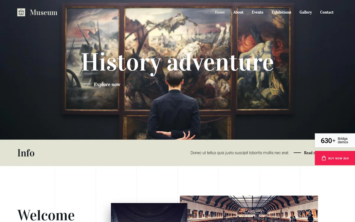 Museum wpbakery web tasarım demosu