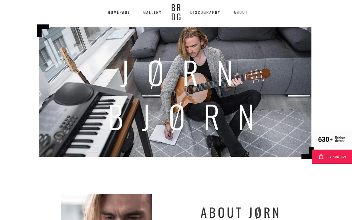 Musician wpbakery web tasarım demosu