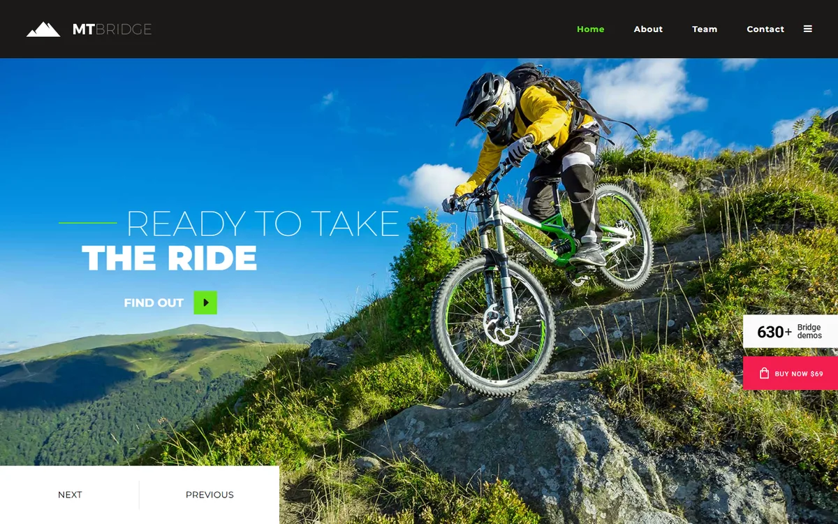 Mountain Biking wpbakery web tasarım demosu