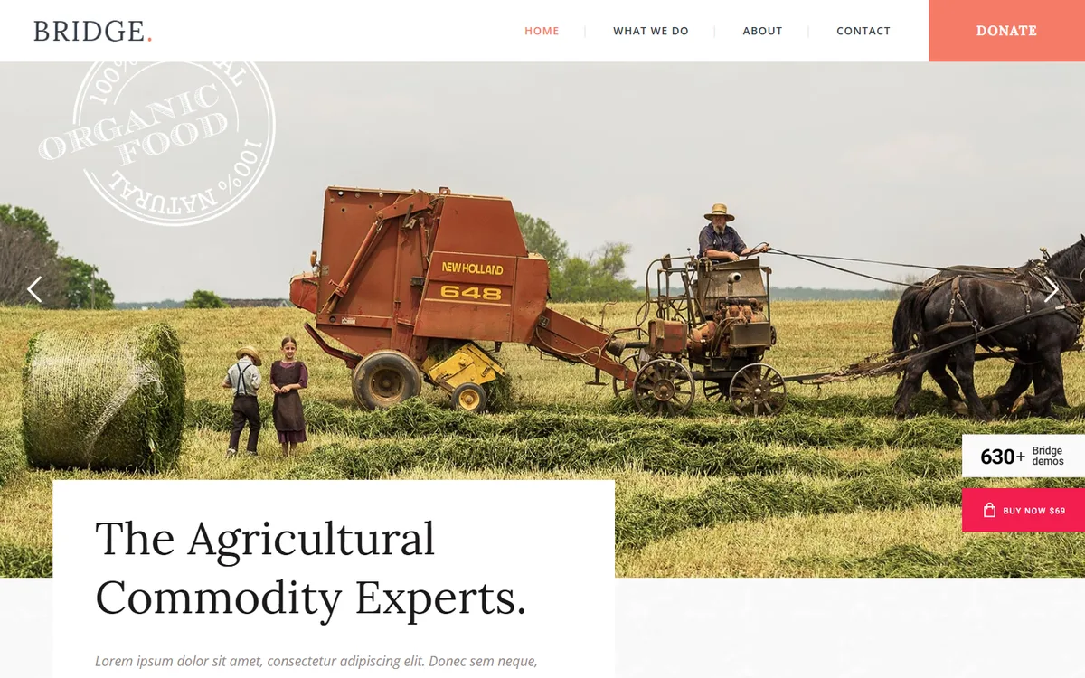 Agriculture wpbakery web tasarım demosu