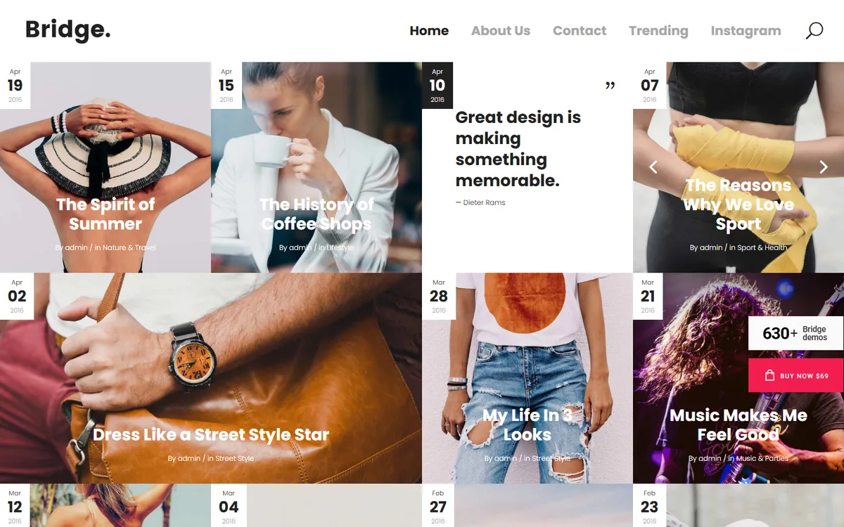 Metro Blog wpbakery web tasarım demosu