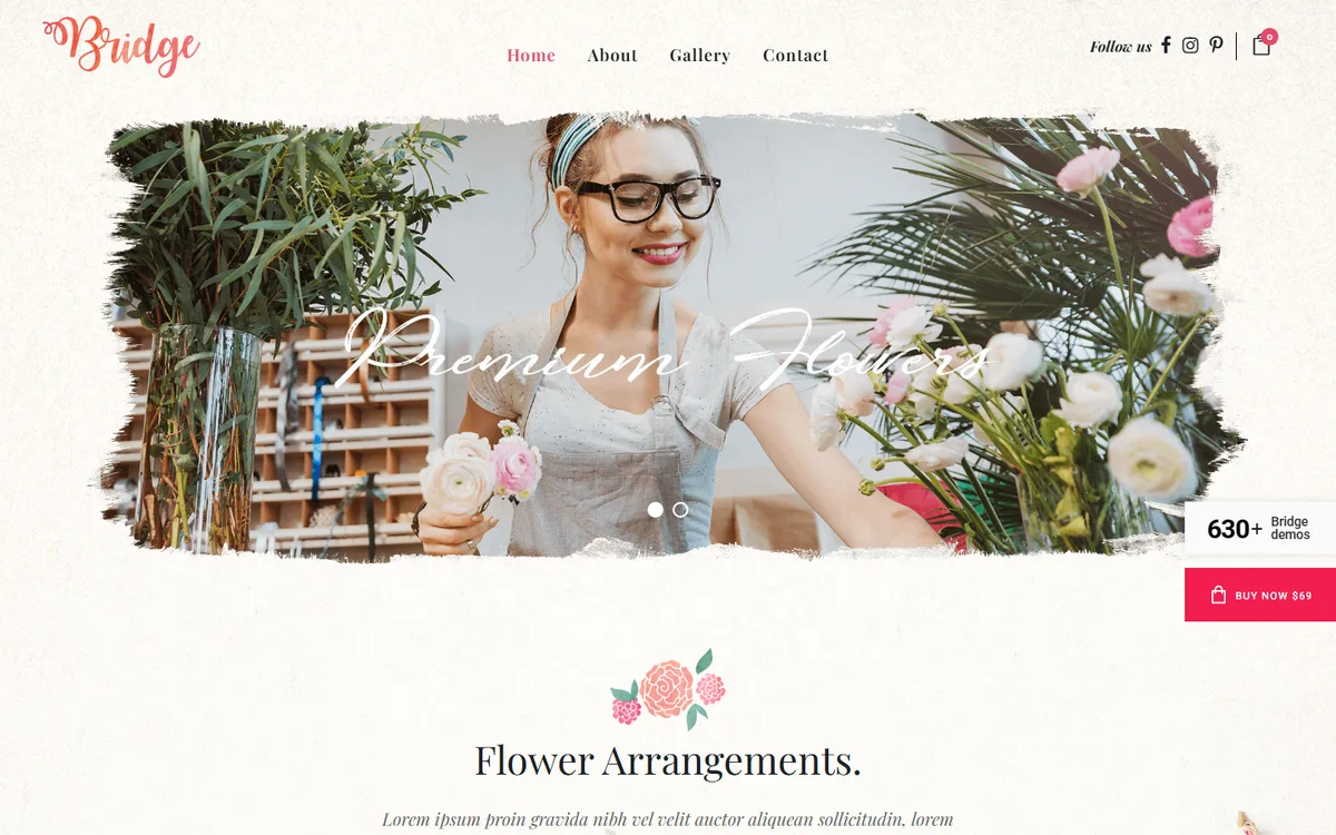 Florist wpbakery web tasarım demosu