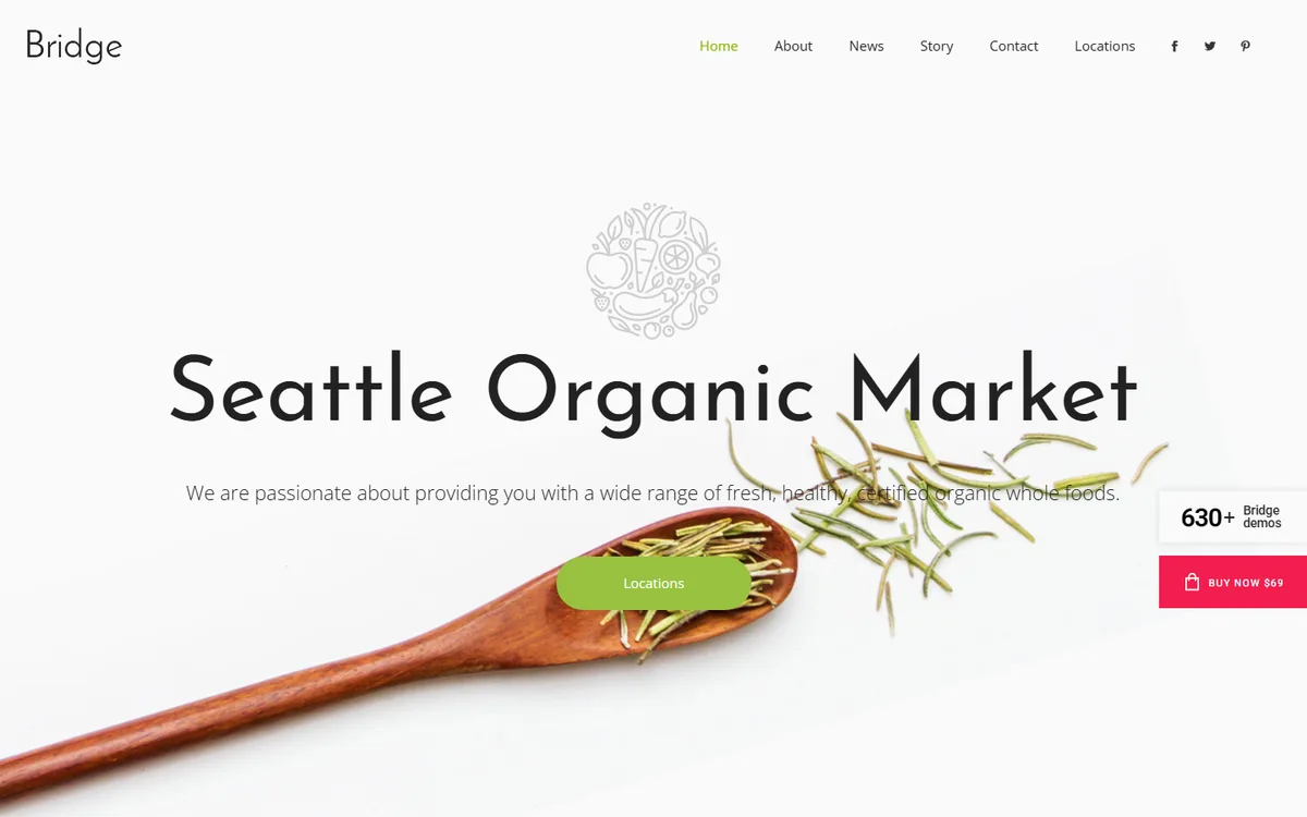 Organic Market wpbakeryelementor web tasarım demosu