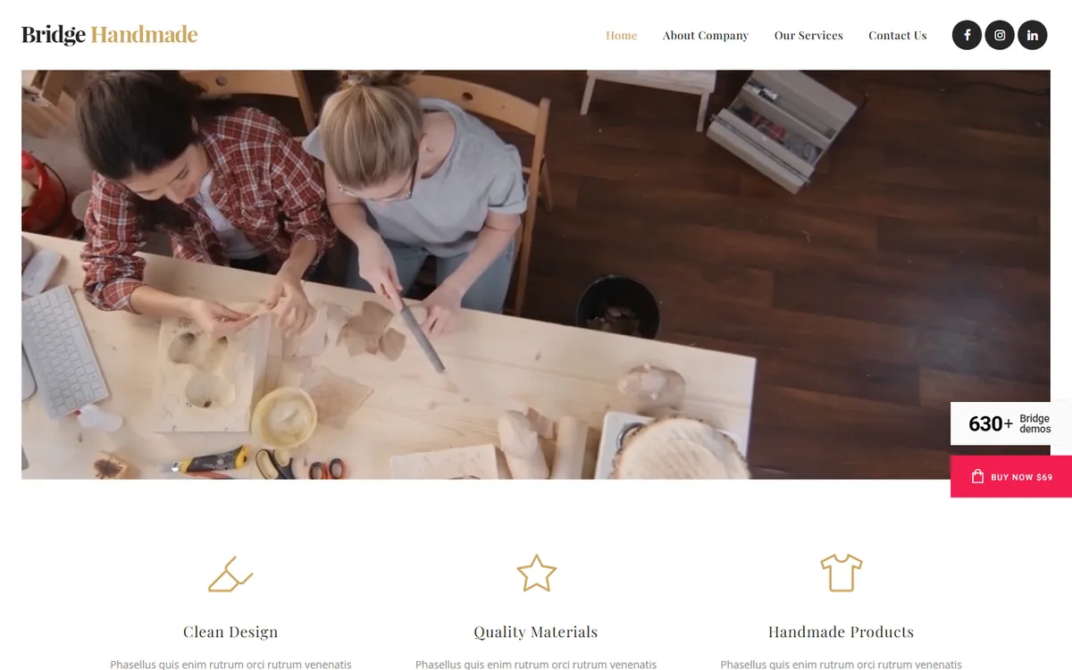 Handicraft wpbakery web tasarım demosu