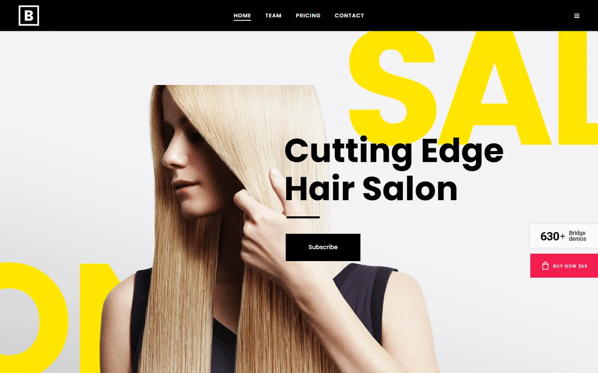 Hair Salon wpbakery web tasarım demosu