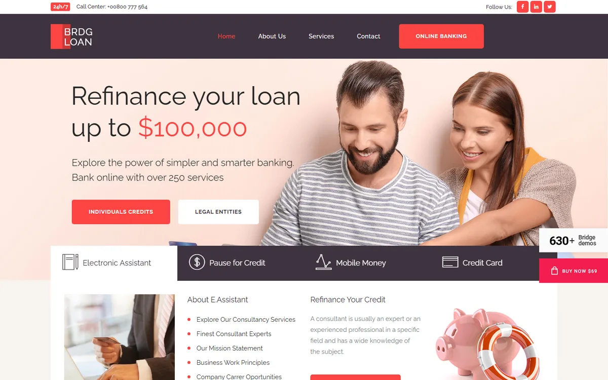 Loan Şirket wpbakery web tasarım demosu